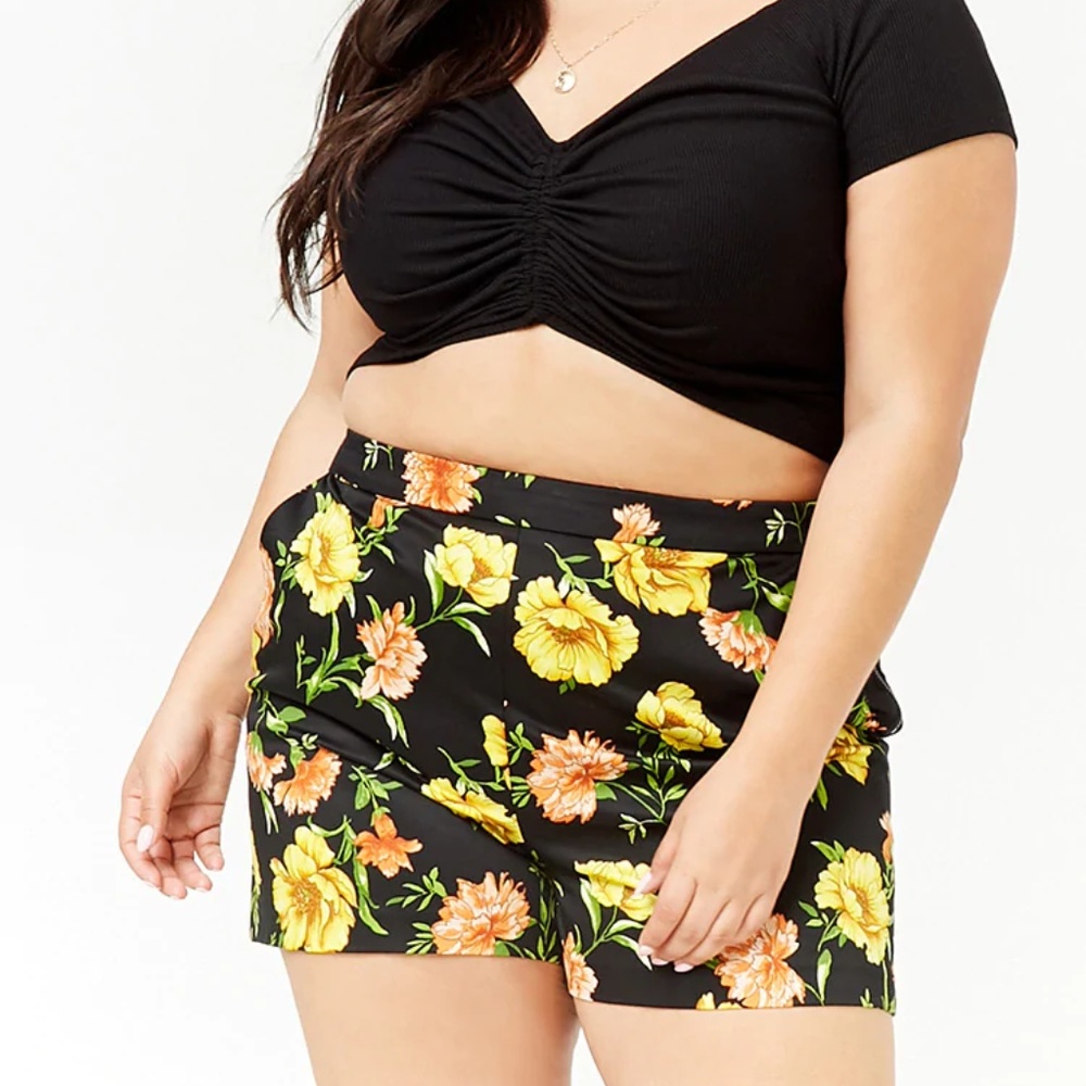 Floral High-Rise Shorts